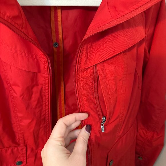 Cole Haan Women's Red Travel Trench Raincoat Jacket Small - Picture 9 of 15